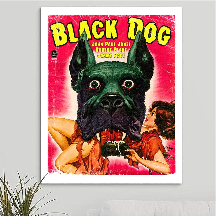 Led Zeppelin 'Black Dog' Art Print · RecombinantCulture