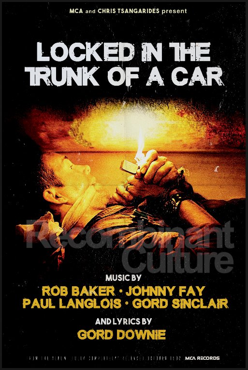 The Tragically Hip 'Locked in the Trunk of a Car' Art Print - RecombinantCulture