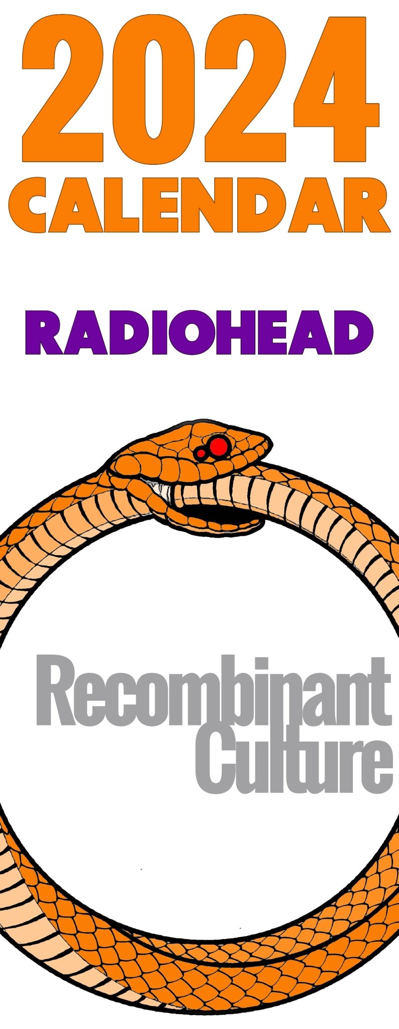 2024 Radiohead-inspired Wall Calendar - RecombinantCulture