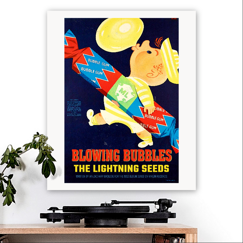 The Lightning Seeds-inspired 'Blowing Bubbles' Song Poster