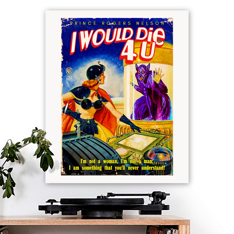 Prince-inspired 'I Would Die 4 U' Art Print