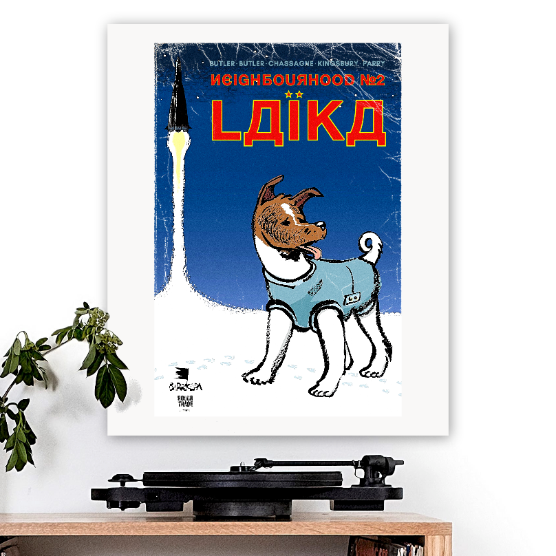 Arcade Fire-inspired 'Neighborhood #2 Laika' Art Print