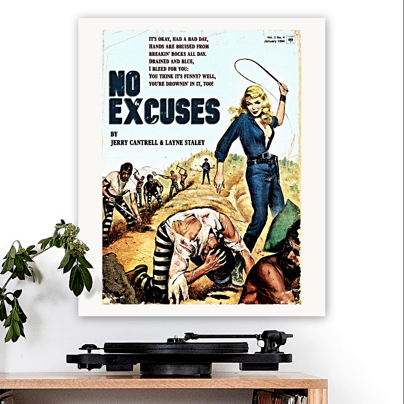 Alice In Chains-inspired 'No Excuses' Art Print