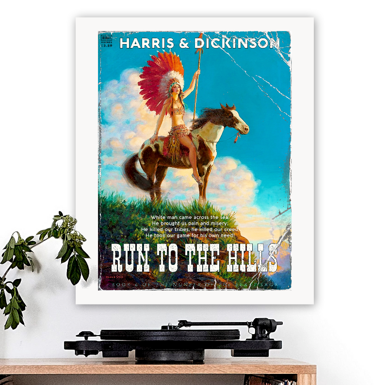 Iron Maiden-inspired 'Run To The Hills' Art Print