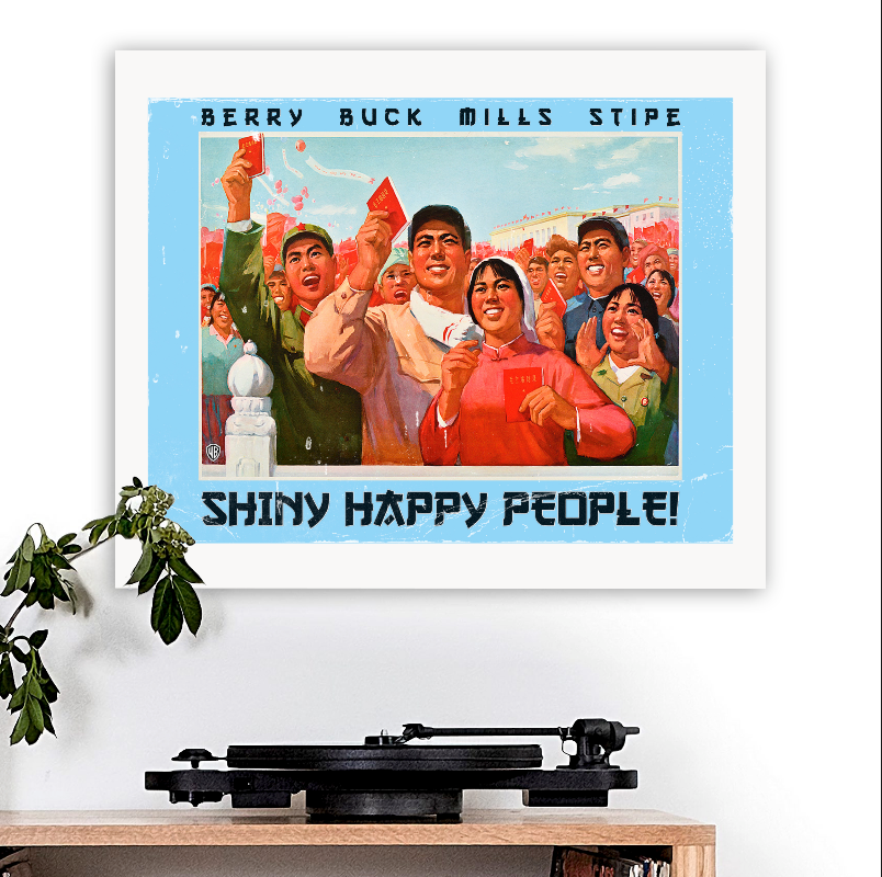 R.E.M.-inspired 'Shiny Happy People' Art Print