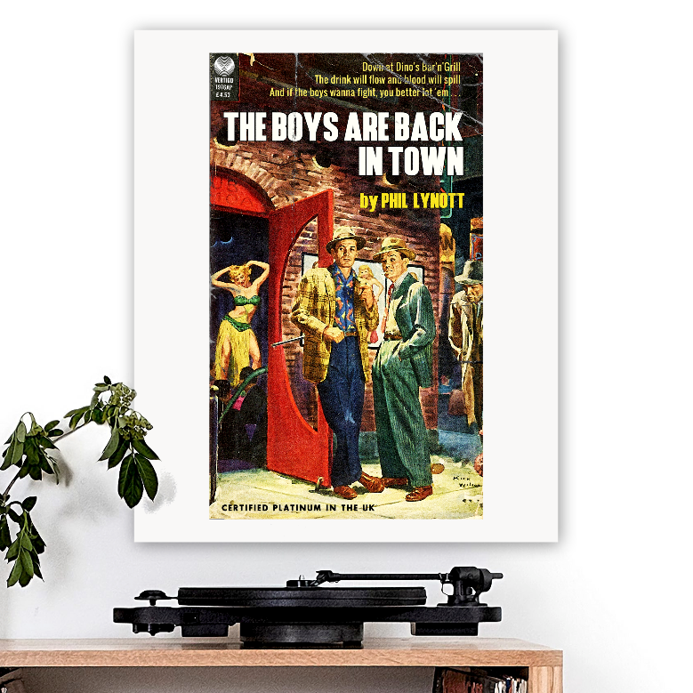 Thin Lizzy-inspired 'The Boys Are Back In Town' Art Print