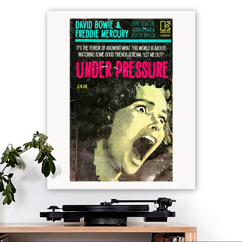 David Bowie & Freddy Mercury-inspired 'Under Pressure' Art Print