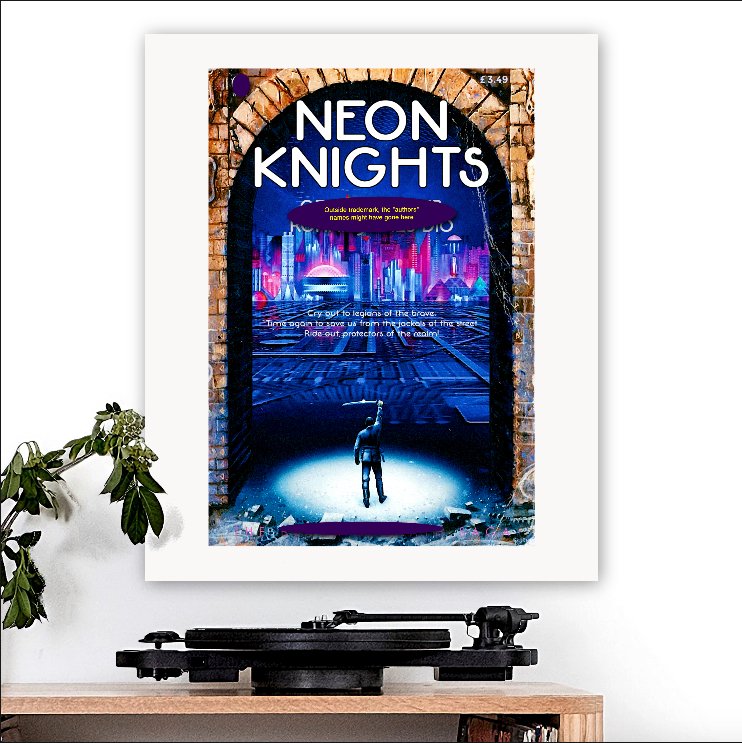 Black Sabbath-inspired 'Neon Knights' Art Print - RecombinantCulture