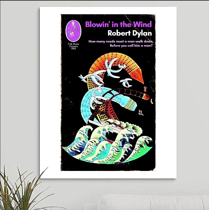 Bob Dylan 'Blowin In The Wind' Art Print - RecombinantCulture