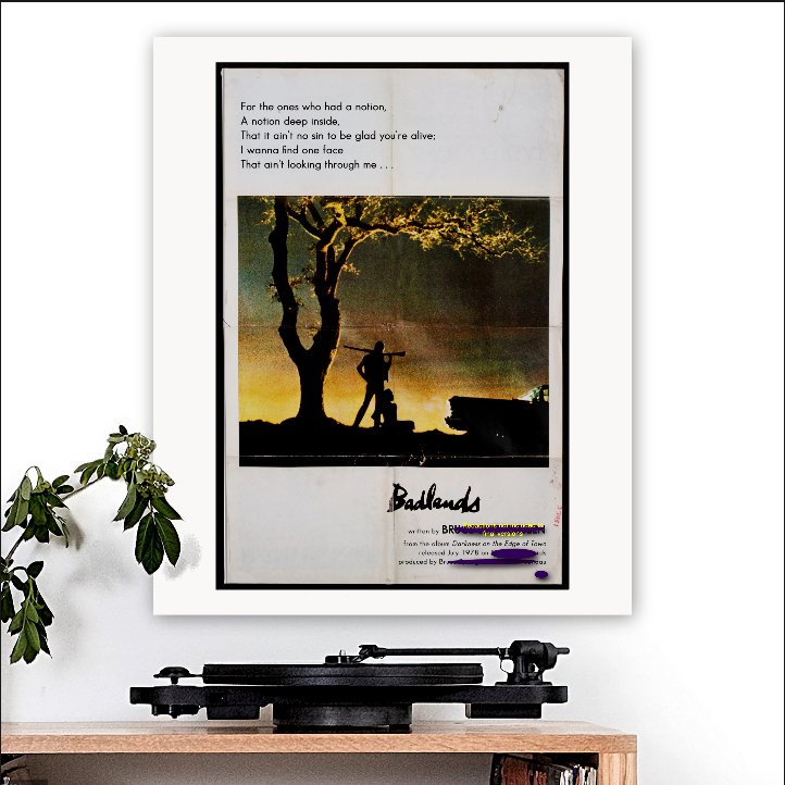 Bruce Springsteen-inspired 'Badlands' Art Print - RecombinantCulture