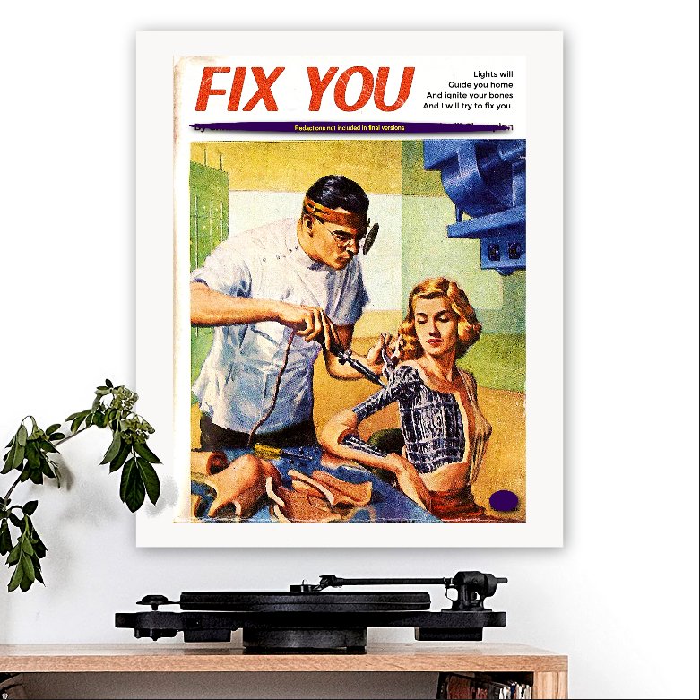 Coldplay - inspired 'Fix You' Art Print - RecombinantCulture