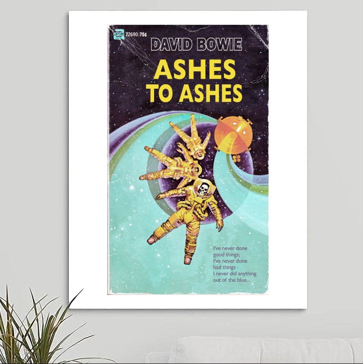 David Bowie 'Ashes to Ashes' Art Print - RecombinantCulture