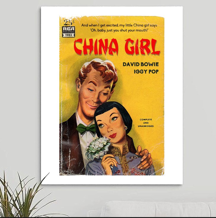 David Bowie 'China Girl' Art Print - RecombinantCulture