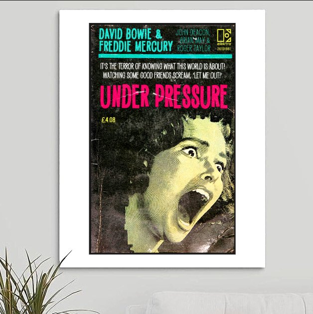 David Bowie Freddy Mercury 'Under Pressure' Art Print - RecombinantCulture