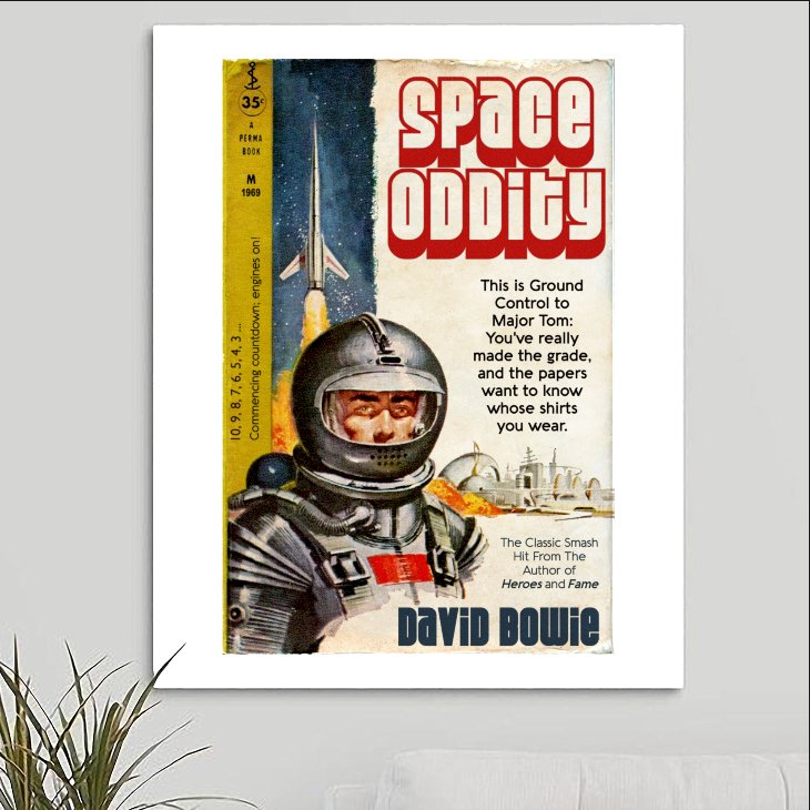 David Bowie 'Space Oddity' Art Print - RecombinantCulture