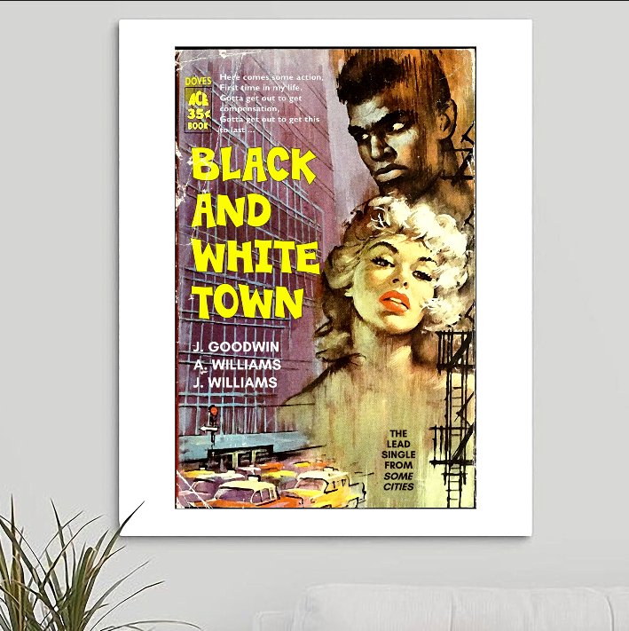 Doves 'Black and White Town' Art Print - RecombinantCulture