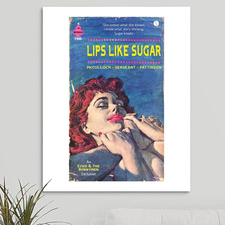 Echo & the Bunnymen 'Lips Like Sugar' v2 Art Print - RecombinantCulture