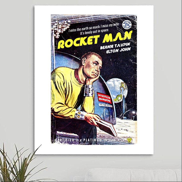 Elton John 'Rocket Man' Art Print - RecombinantCulture