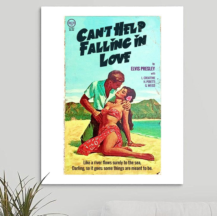 Elvis Presley 'Can't Help Falling In Love' Art Print - RecombinantCulture