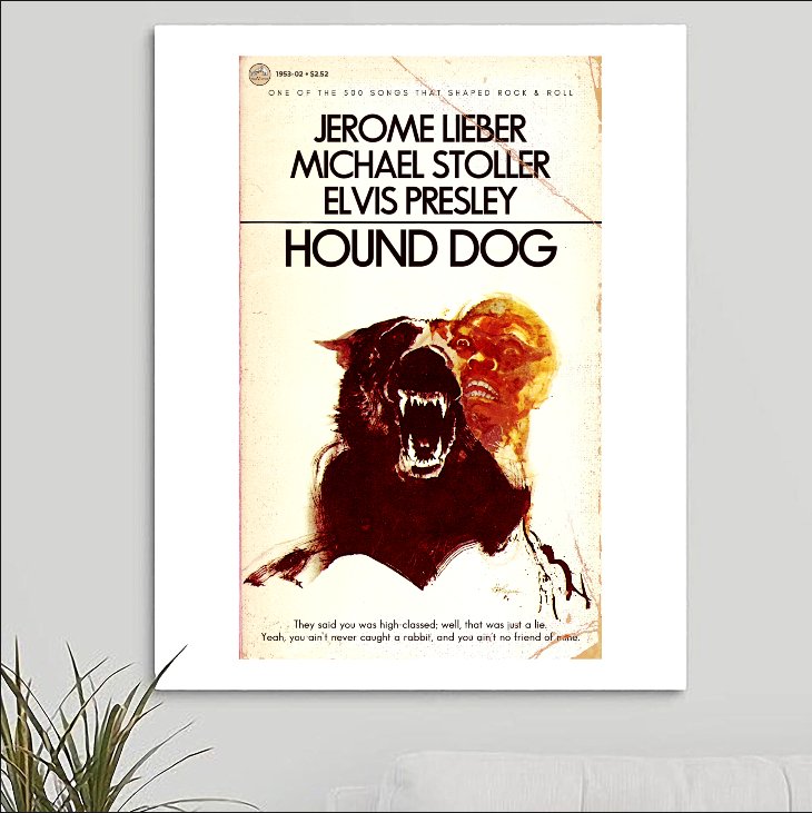 Elvis Presley 'Hound Dog' Art Print - RecombinantCulture