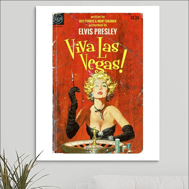 Elvis Presley 'Viva Las Vegas' Art Print - RecombinantCulture