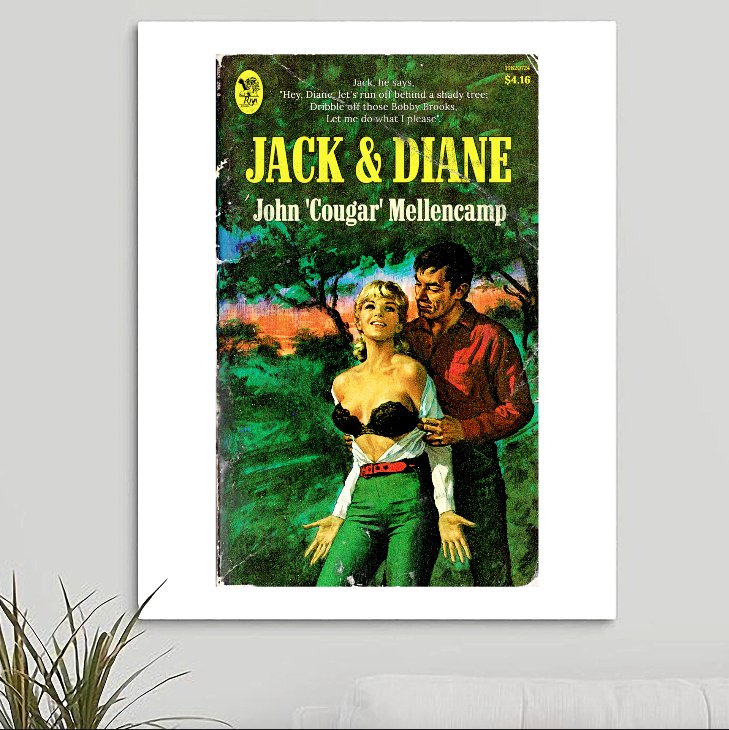 John Cougar Mellencamp 'Jack and Diane' Art Print - RecombinantCulture