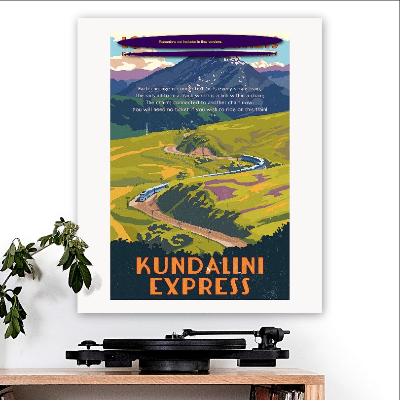 Love and Rockets - inspired 'Kundalini Express' Art Print - RecombinantCulture