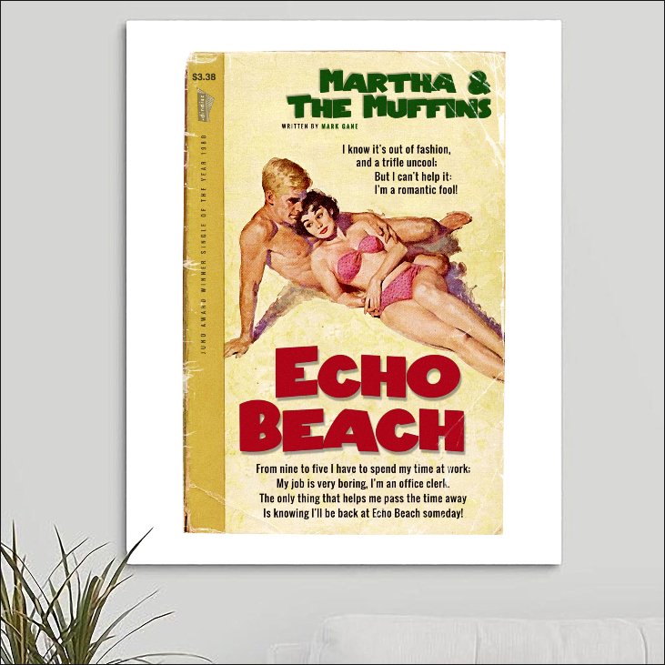 Martha & the Muffins 'Echo Beach' Art Print - RecombinantCulture