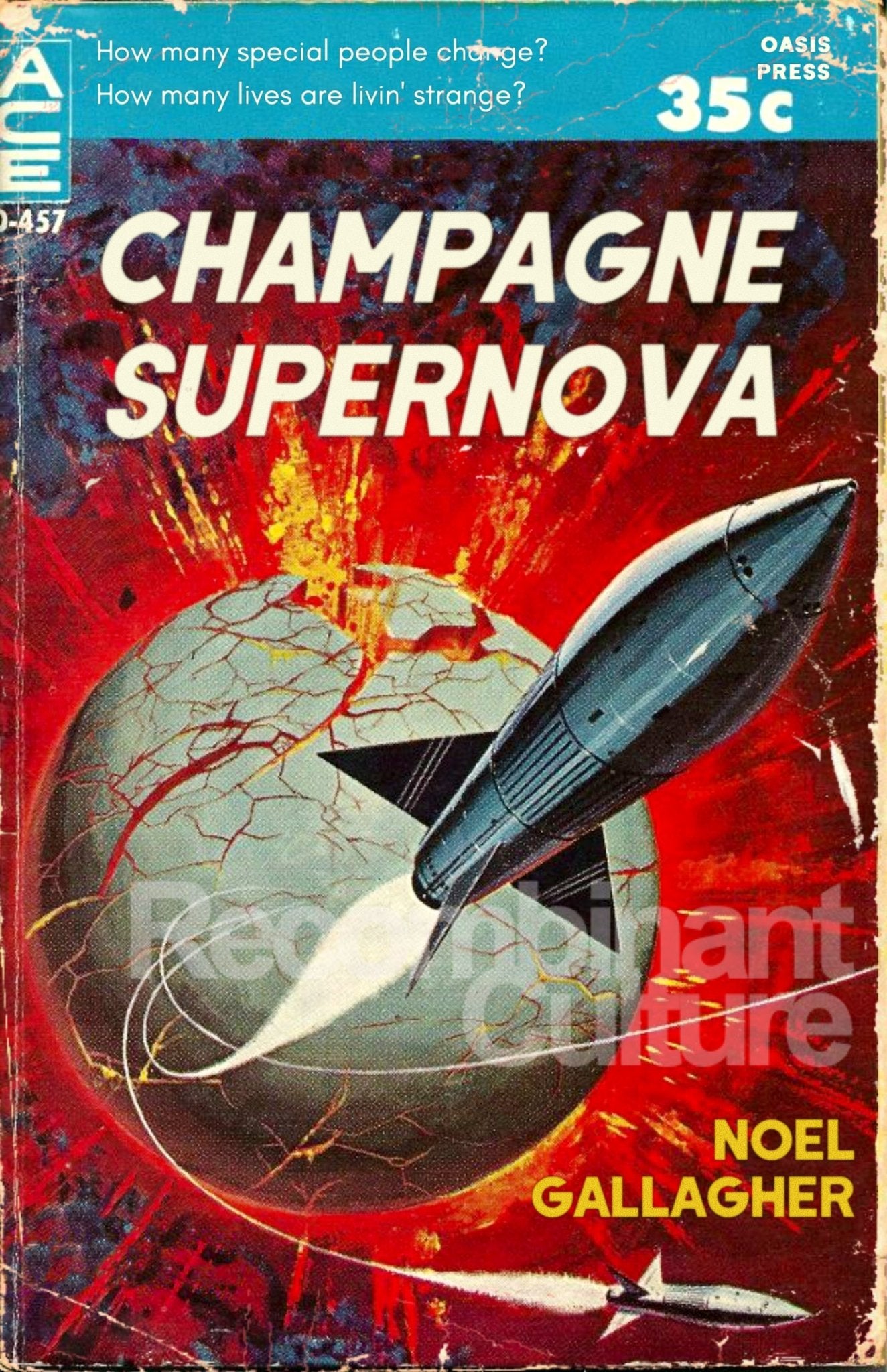 Oasis-inspired 'Champagne Supernova' Art Print · RecombinantCulture