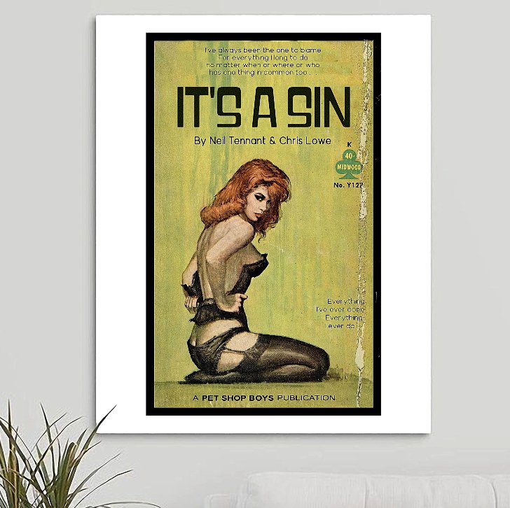 Pet Shop Boys 'It's A Sin' v1 Art Print - RecombinantCulture