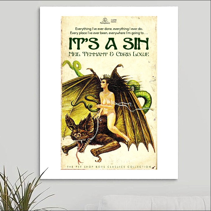 Pet Shop Boys 'It's A Sin' v2 Art Print - RecombinantCulture