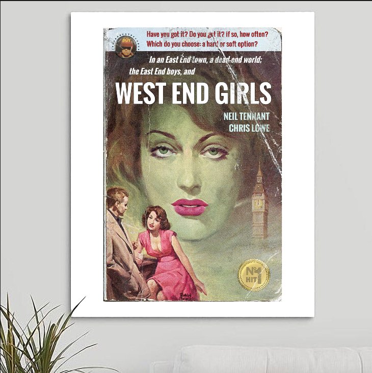 Pet Shop Boys 'West End Girls' v2 Art Print - RecombinantCulture