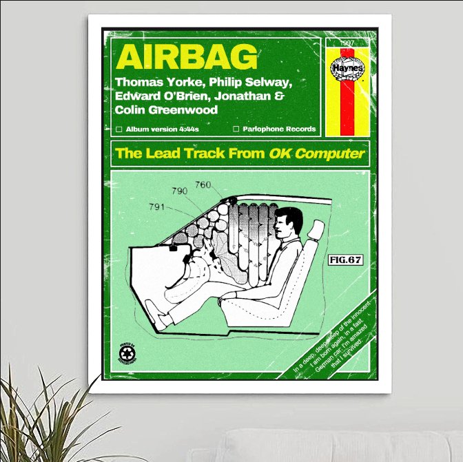 Radiohead 'Airbag' Art Print - RecombinantCulture