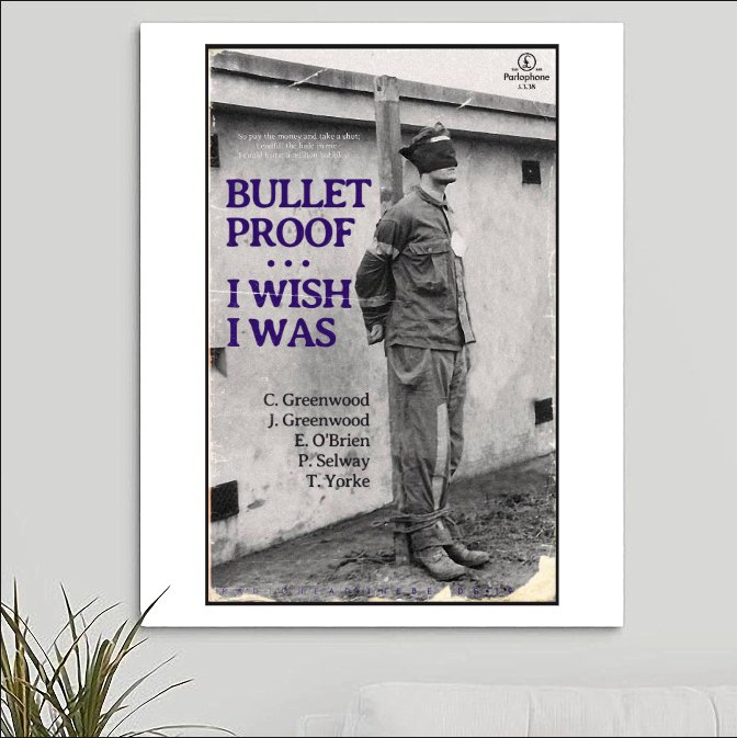 Radiohead 'Bullet Proof (I Wish I Was)' Art Print - RecombinantCulture