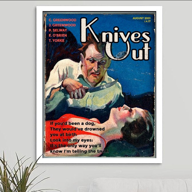 Radiohead 'Knives Out' Art Print - RecombinantCulture