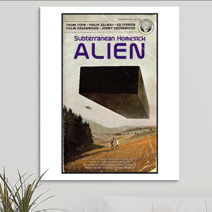 Radiohead 'Subterranean Homesick Alien' Art Print - RecombinantCulture