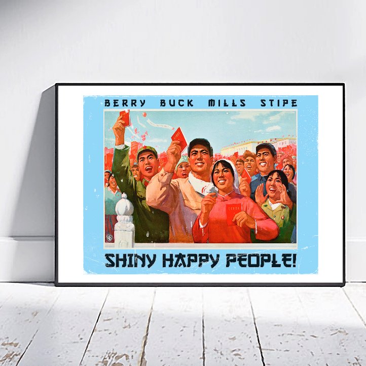 R.E.M. 'Shiny Happy People' Art Print - RecombinantCulture