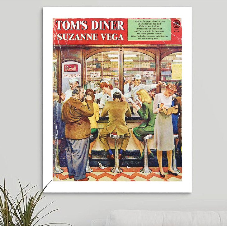 Suzanne Vega 'Tom's Diner' Art Print - RecombinantCulture