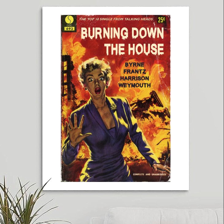 Talking Heads 'Burning Down The House' Art Print - RecombinantCulture