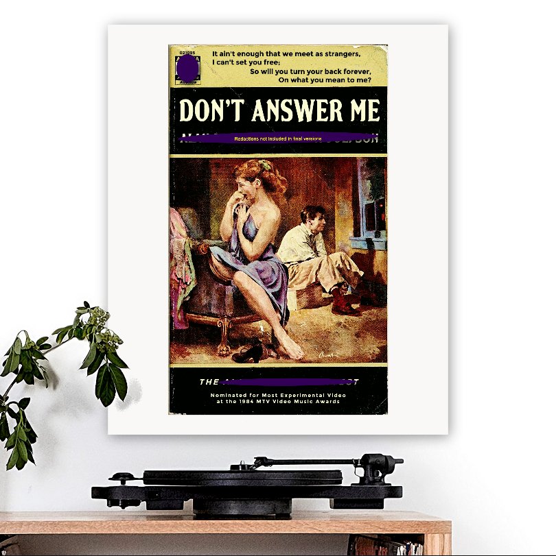 The Alan Parsons Project - inspired 'Don't Answer Me' Art Print - RecombinantCulture