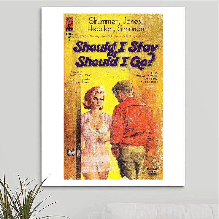 The Clash 'Should I Stay Or Should I Go' v1 Art Print - RecombinantCulture