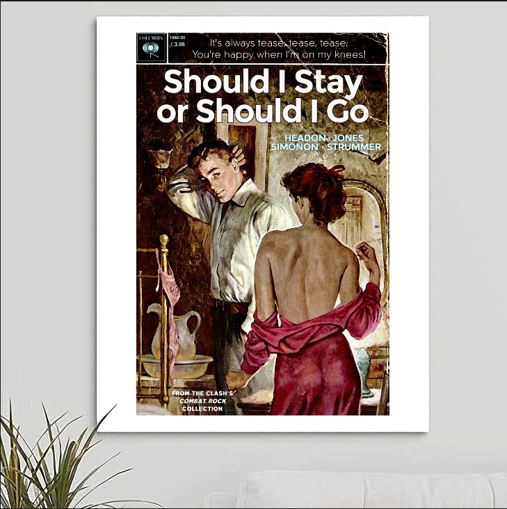 The Clash 'Should I Stay Or Should I Go' v2 Art Print - RecombinantCulture