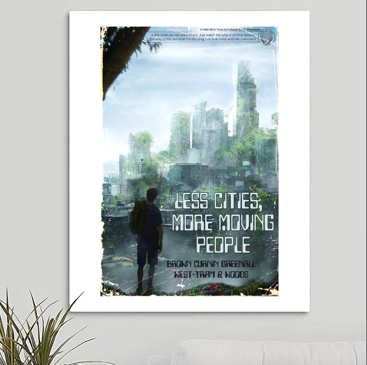 The Fixx 'Less Cities More Moving People' Art Print - RecombinantCulture