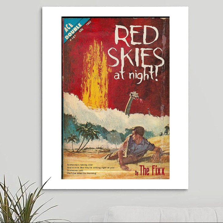 The Fixx 'Red Skies At Night' Art Print - RecombinantCulture