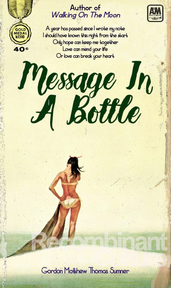 The Police 'Message In A Bottle' Art Print - RecombinantCulture