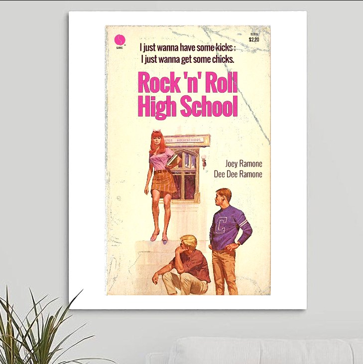 The Ramones 'Rock 'n' Roll High School' Art Print - RecombinantCulture