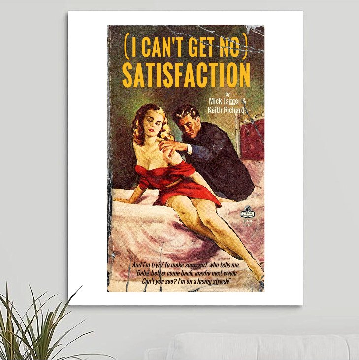 The Rolling Stones '(I Can't Get No) Satisfaction' v1 Art Print - RecombinantCulture