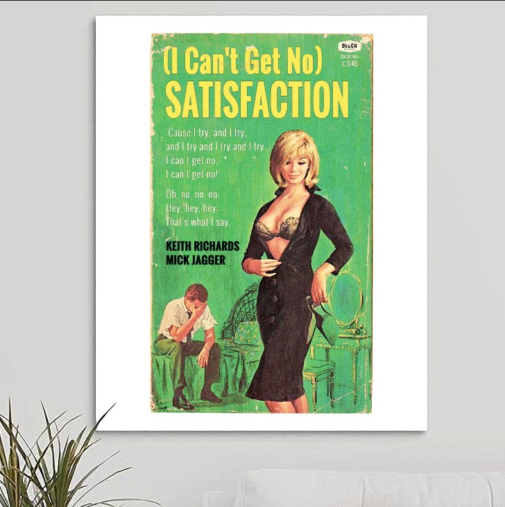 The Rolling Stones '(I Can't Get No) Satisfaction' v2 Art Print - RecombinantCulture