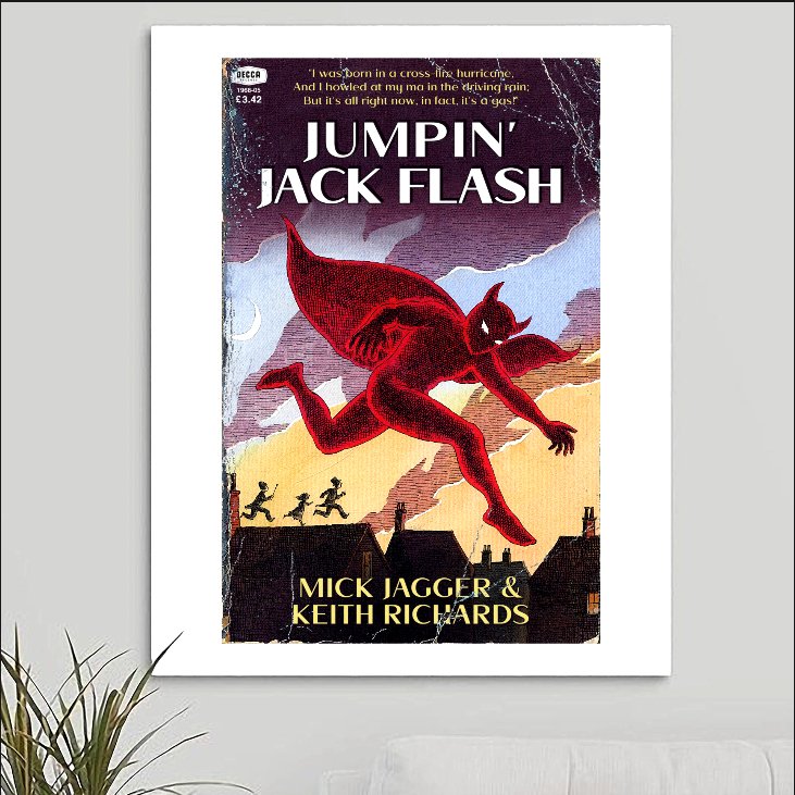 The Rolling Stones 'Jumpin' Jack Flash' Art Print - RecombinantCulture