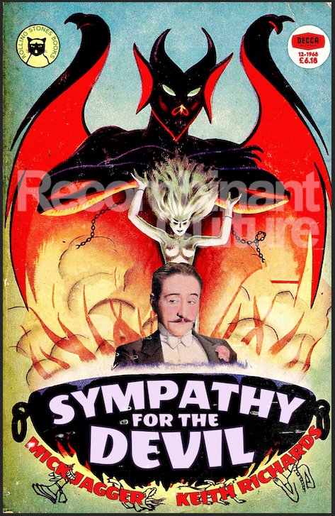 devil with a red dress on rolling stones John Seabury Jean-Luc Godard Rolling Stones Sympathy For The Devil Movie Poster